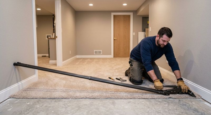 Basement Carpet Stretching in Mercer County, NJ